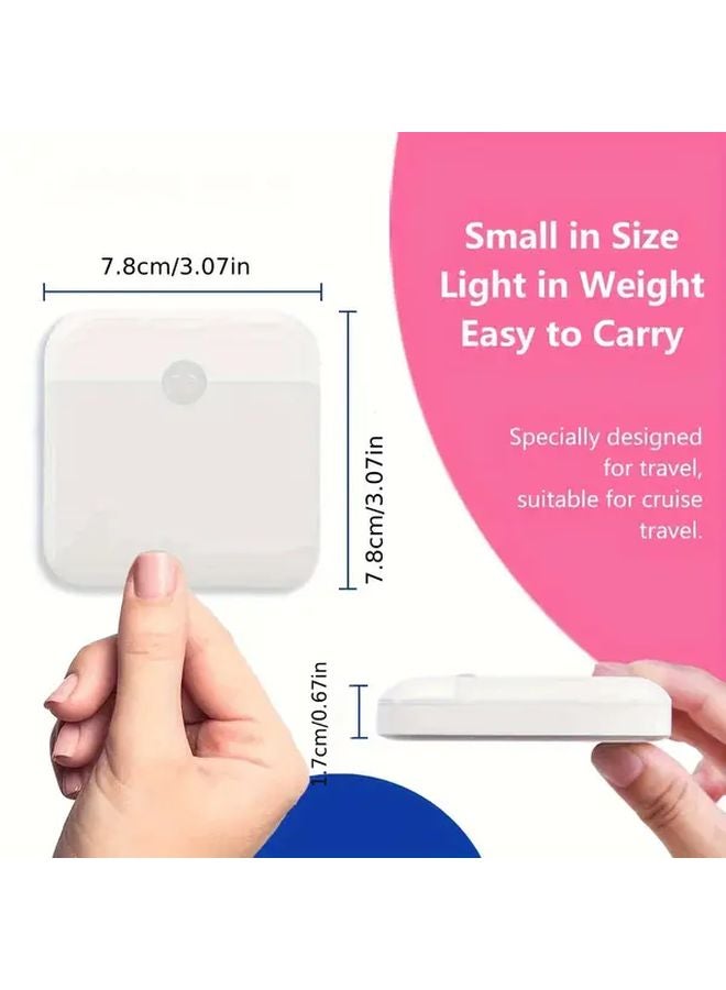 2pcs Motion Sensor Night Light USB Rechargeable For Bathroom Hallway Bedroom Travel - Image 4